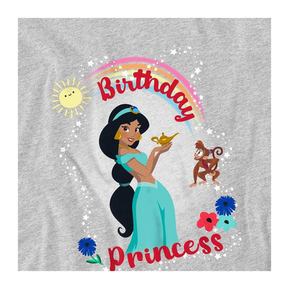 Athletic Heather - Side - Aladdin Childrens-Kids Birthday Princess Jasmine Abu Sweatshirt