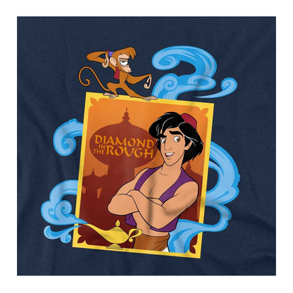 Navy - Side - Aladdin Childrens-Kids Diamond In The Rough Aladdin & Abu Sweatshirt