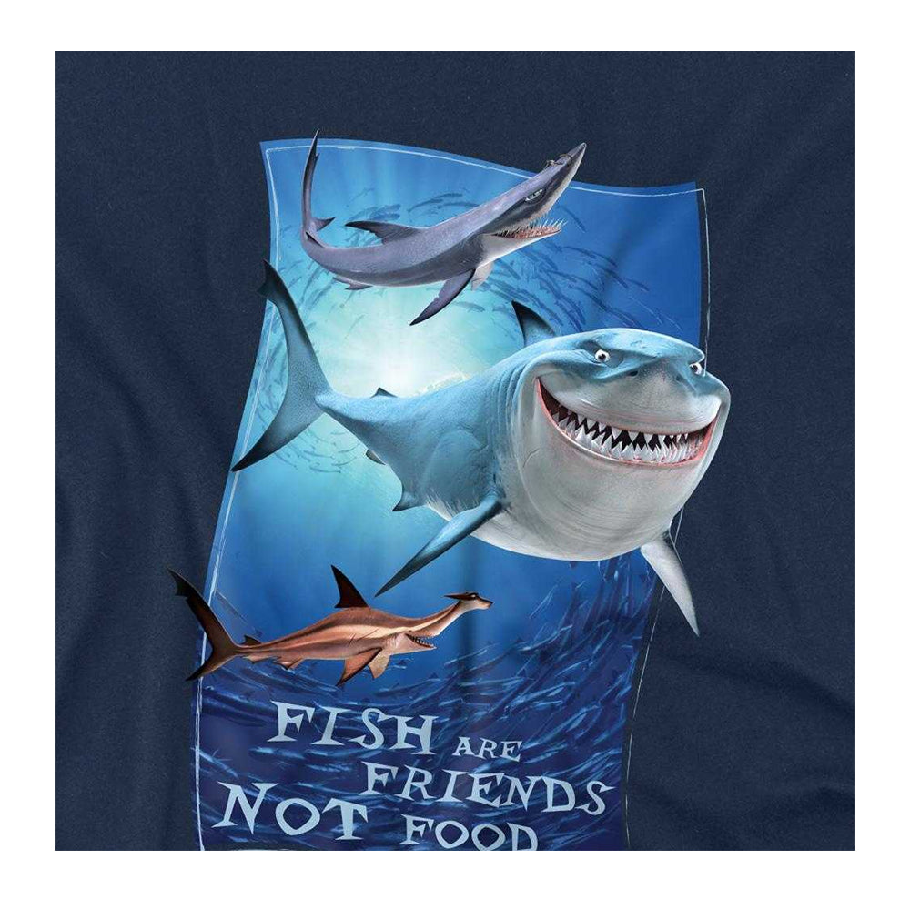 Navy - Side - Finding Nemo Childrens-Kids Fish Are Friends Sweatshirt