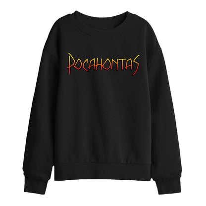 Black - Front - Pocahontas Childrens-Kids Logo Sweatshirt