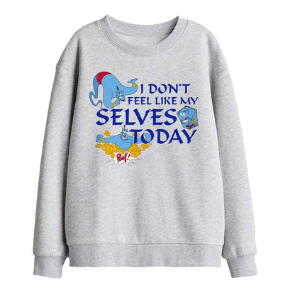 Athletic Heather - Front - Aladdin Childrens-Kids I Don´t Feel Like My Selves Today Genie Sweatshirt