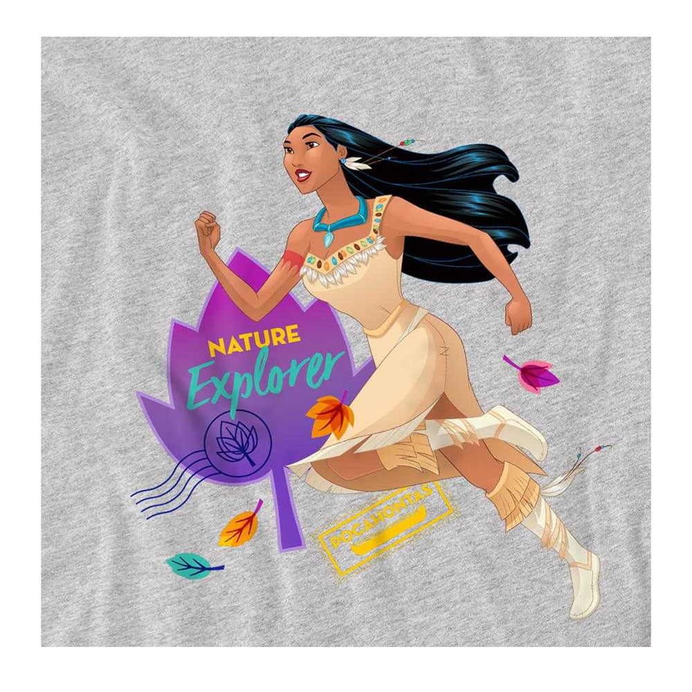 Athletic Heather - Side - Pocahontas Childrens-Kids Natural Explorer Sweatshirt