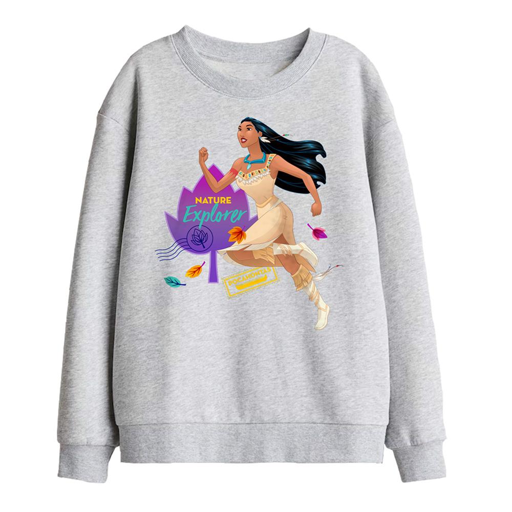 Athletic Heather - Front - Pocahontas Childrens-Kids Natural Explorer Sweatshirt