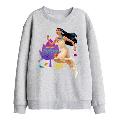 Athletic Heather - Front - Pocahontas Childrens-Kids Natural Explorer Sweatshirt