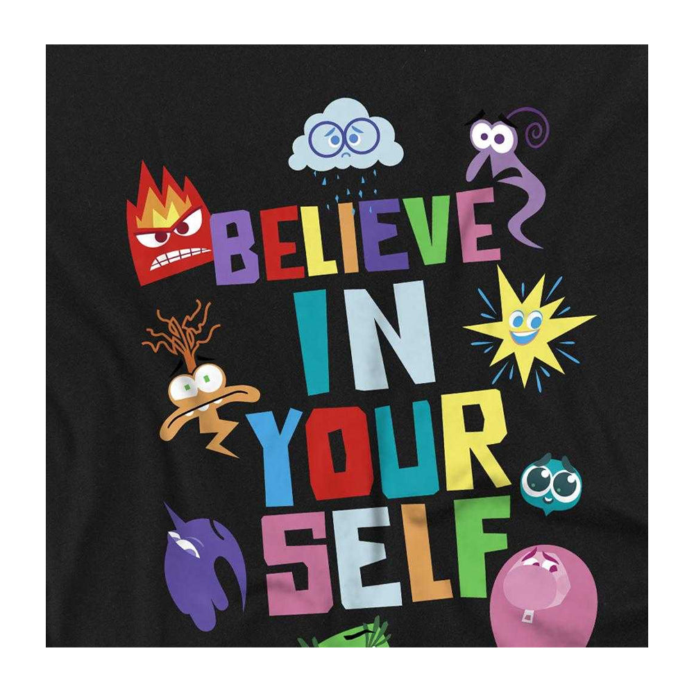 Black - Side - Inside Out 2 Childrens-Kids Believe In Yourself Sweatshirt