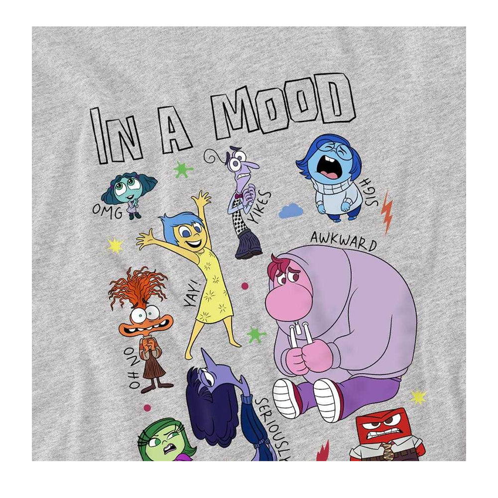 Athletic Heather - Side - Inside Out 2 Childrens-Kids In A Mood Sweatshirt