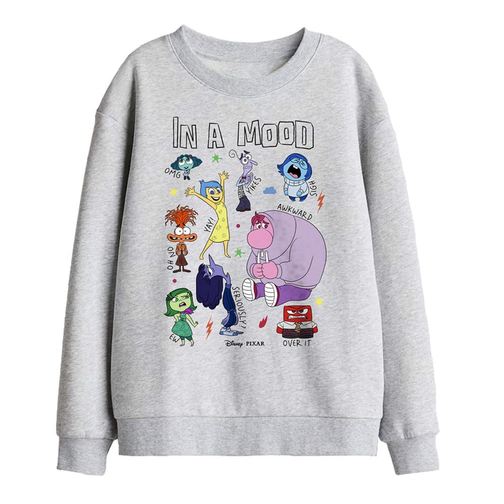 Athletic Heather - Front - Inside Out 2 Childrens-Kids In A Mood Sweatshirt