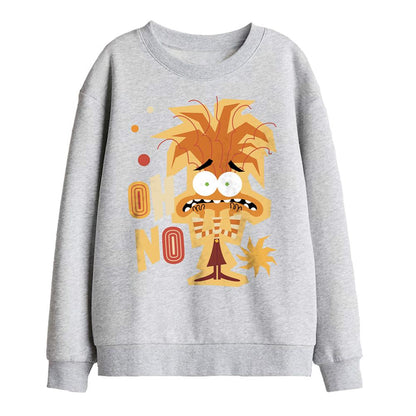 Athletic Heather - Front - Inside Out 2 Childrens-Kids Anxiety Sweatshirt