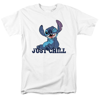 White - Front - Lilo & Stitch Mens Just Chill T-Shirt