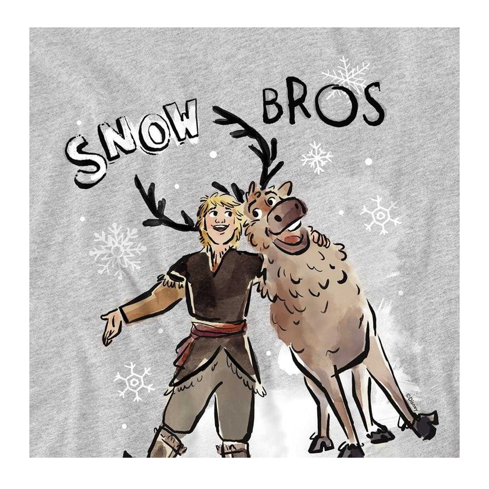 Athletic Heather - Side - Frozen Childrens-Kids Snow Bros Kristoff Sven Sweatshirt