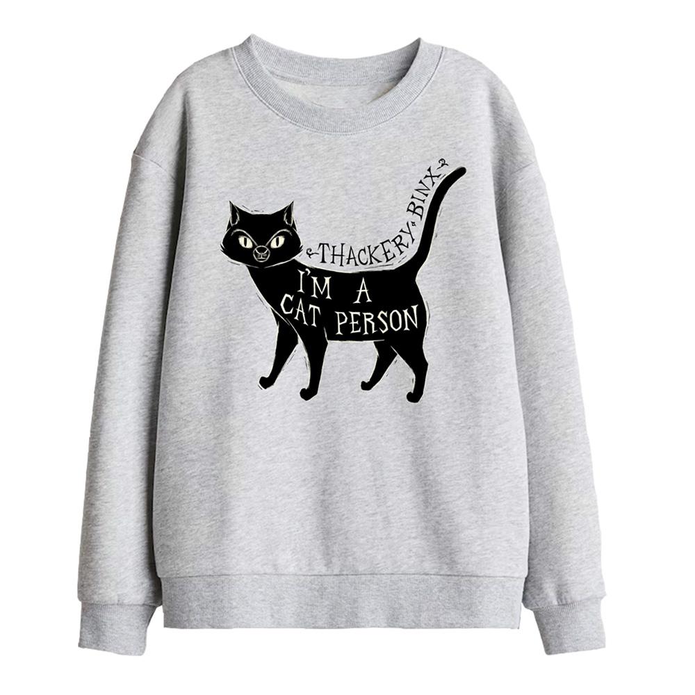 Athletic Heather - Front - Hocus Pocus Childrens-Kids I´m A Cat Person Thackery Binx Sweatshirt