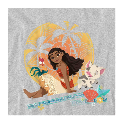 Athletic Heather - Side - Moana Childrens-Kids Sitting Sunset Sweatshirt