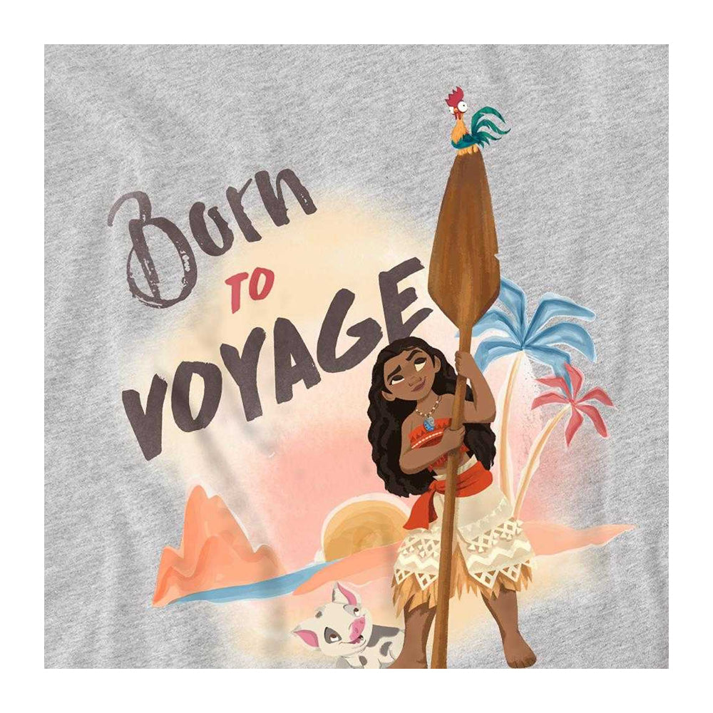Athletic Heather - Side - Moana Childrens-Kids Born To Voyage Sweatshirt