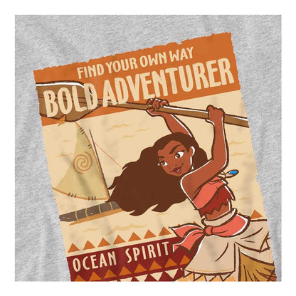 Athletic Heather - Side - Moana Childrens-Kids Bold Adventurer Sweatshirt