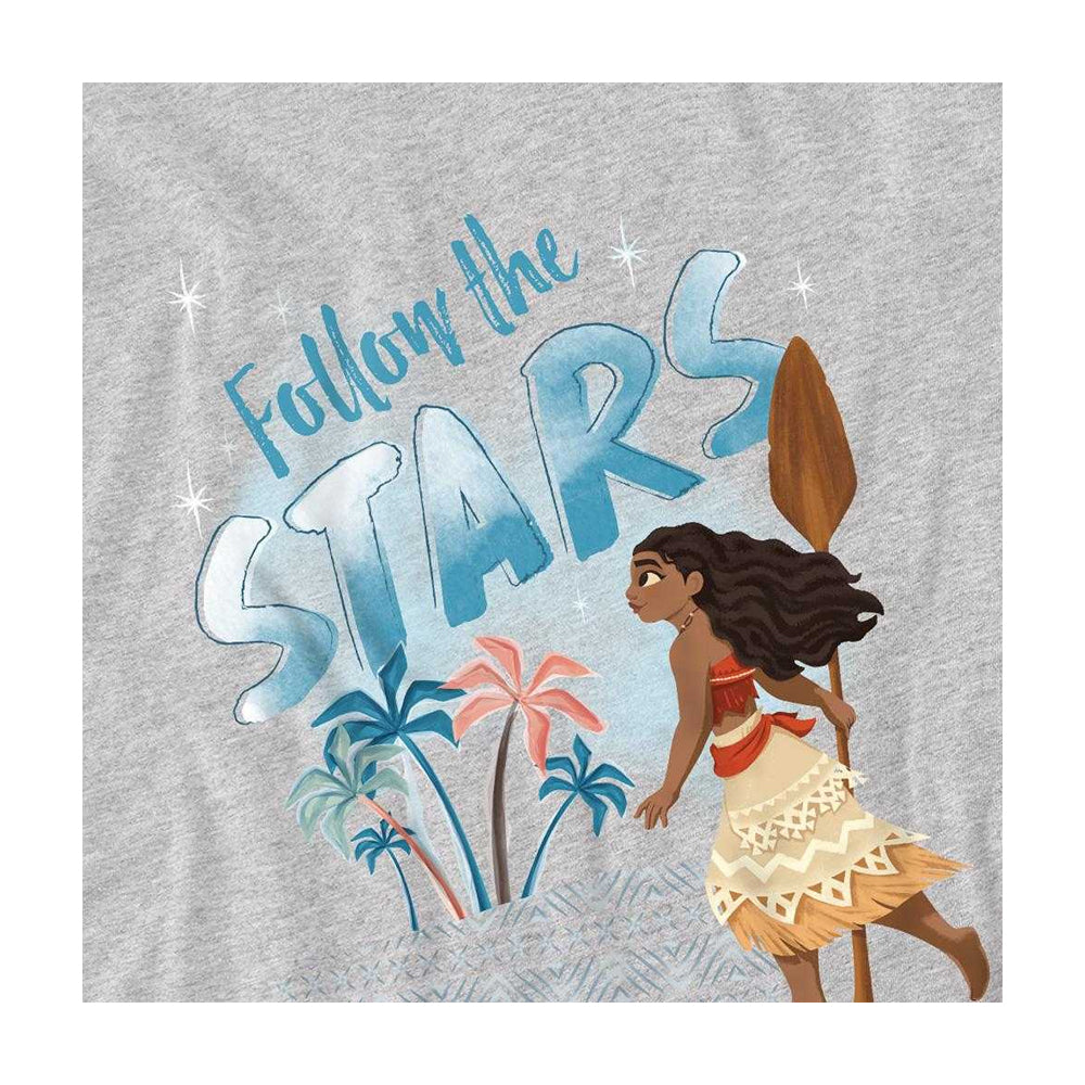 Athletic Heather - Side - Moana Childrens-Kids Follow The Stars Sweatshirt