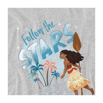 Athletic Heather - Side - Moana Childrens-Kids Follow The Stars Sweatshirt