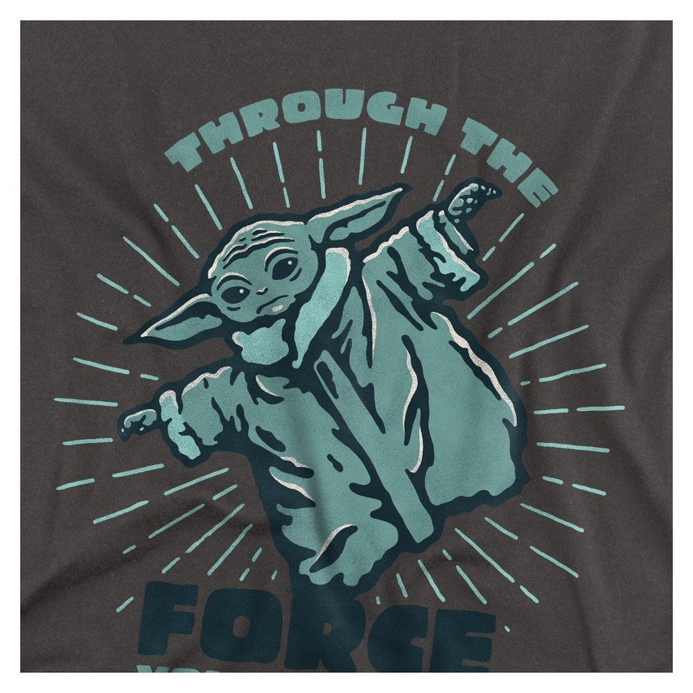 Charcoal - Back - Star Wars The Mandalorian Mens You Will Find Balance Grogu T-Shirt