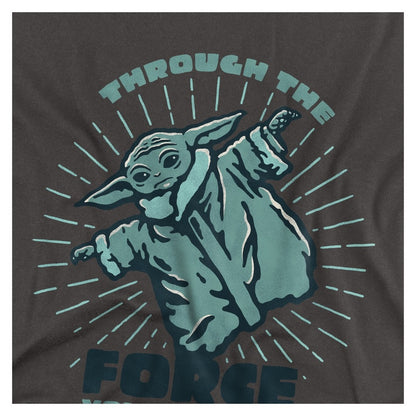 Charcoal - Back - Star Wars The Mandalorian Mens You Will Find Balance Grogu T-Shirt