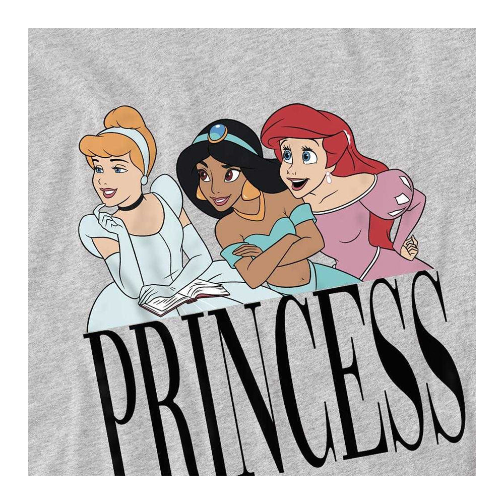 Athletic Heather - Side - Disney Princess Childrens-Kids Trio Sweatshirt