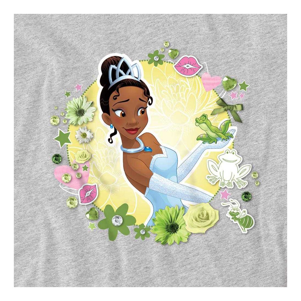 Athletic Heather - Side - The Princess and the Frog Childrens-Kids Tiana & Prince Naveen Sweatshirt