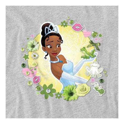 Athletic Heather - Side - The Princess and the Frog Childrens-Kids Tiana & Prince Naveen Sweatshirt