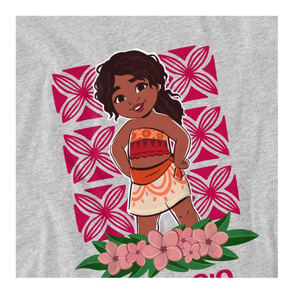 Athletic Heather - Side - Moana 2 Childrens-Kids Little Sis Simea Sweatshirt