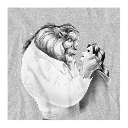 Athletic Heather - Side - Beauty And The Beast Childrens-Kids Belle Beast Sketch Sweatshirt