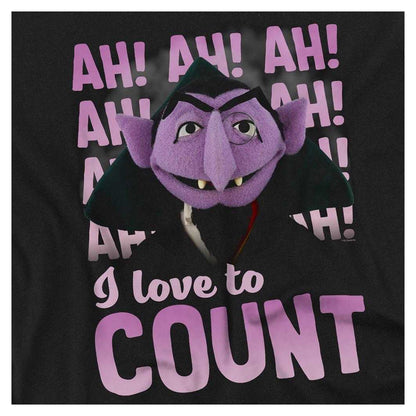 Black - Side - Sesame Street Unisex Adult Ah! Ah! Ah! Long-Sleeved T-Shirt