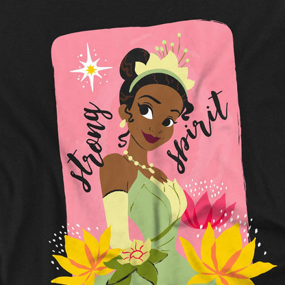 Black - Side - The Princess and the Frog Childrens-Kids Strong Spirit Tiana Sweatshirt