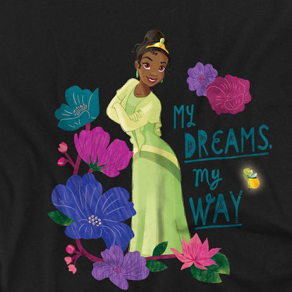 Black - Side - The Princess and the Frog Childrens-Kids My Dreams, My Way Tiana Sweatshirt