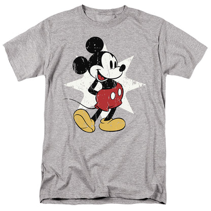 Sports Grey - Front - Disney Mens Mickey Mouse Retro Star T-Shirt