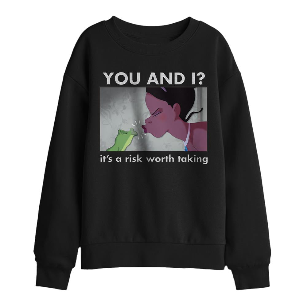 Black - Front - The Princess and the Frog Childrens-Kids A Risk Worth Taking Tiana Sweatshirt
