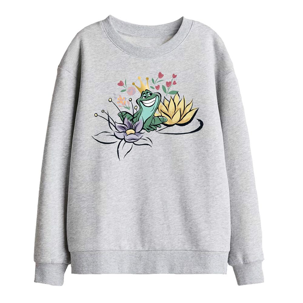 Athletic Heather - Front - The Princess and the Frog Childrens-Kids Prince Naveen Sweatshirt