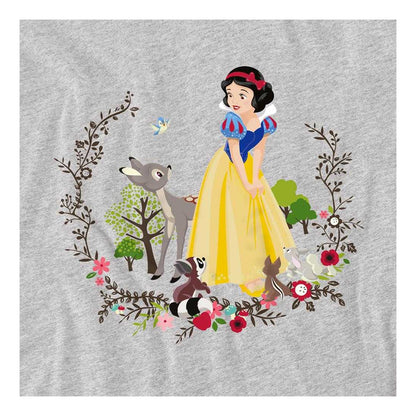 Athletic Heather - Side - Snow White Childrens-Kids Snow White And Her Forest Friends Sweatshirt