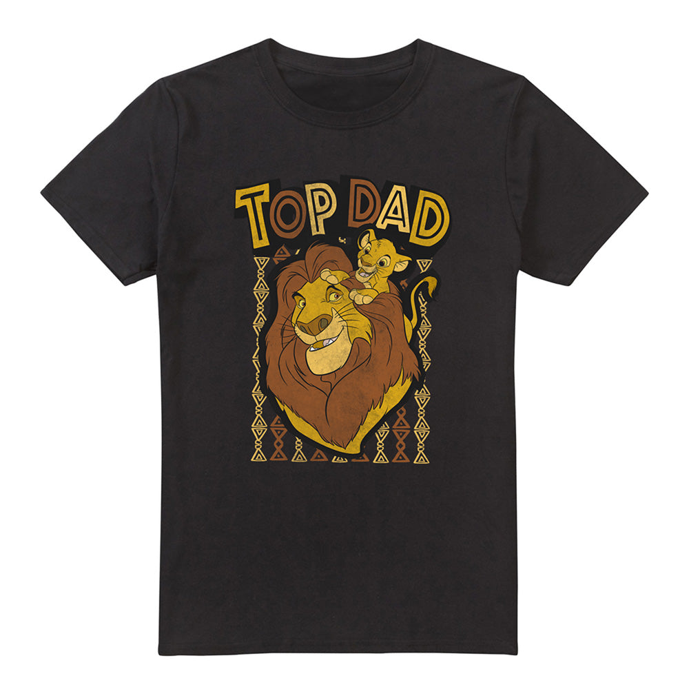 Black - Front - The Lion King Mens Top Dad T-Shirt
