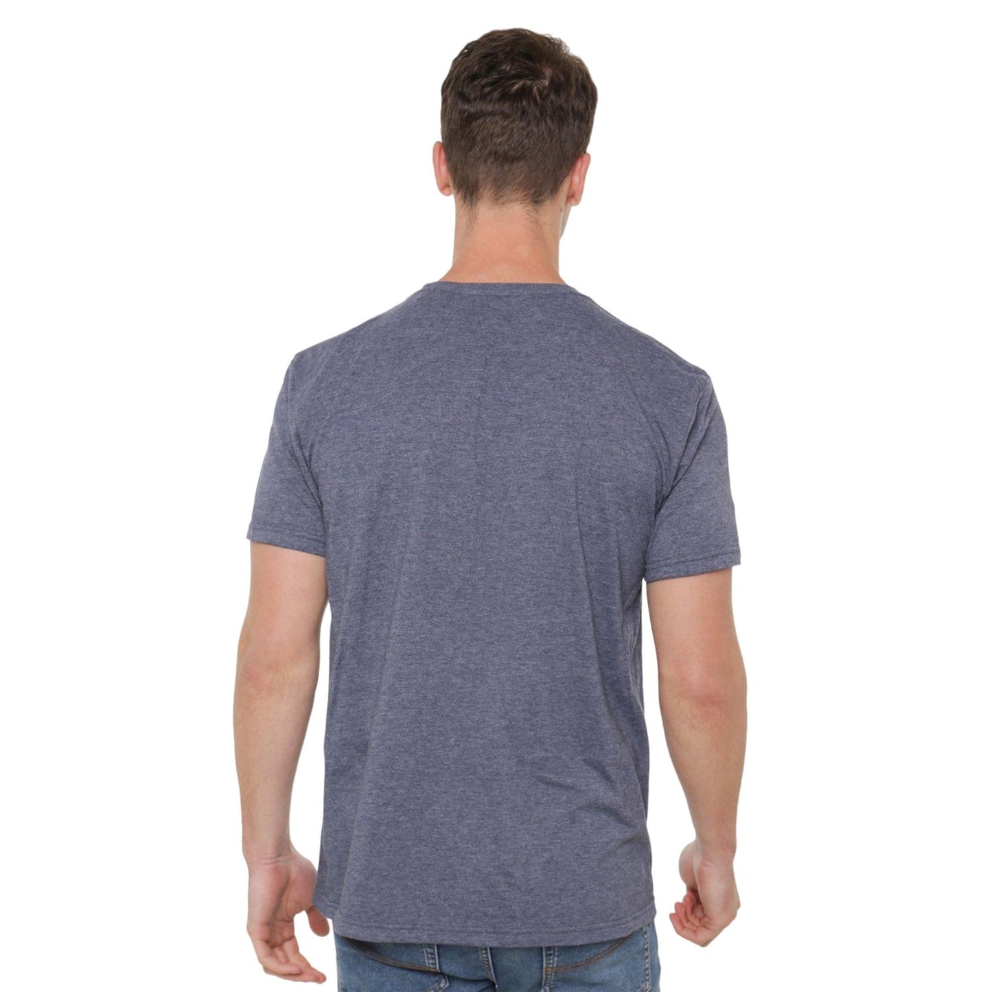 Heather Navy - Side - Star Wars The Mandalorian Mens Heather Grogu T-Shirt