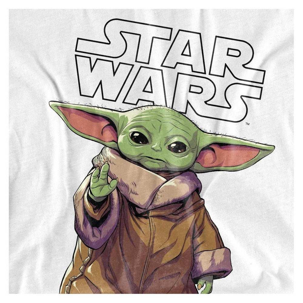 White - Back - Star Wars The Mandalorian Mens Calm Grogu T-Shirt