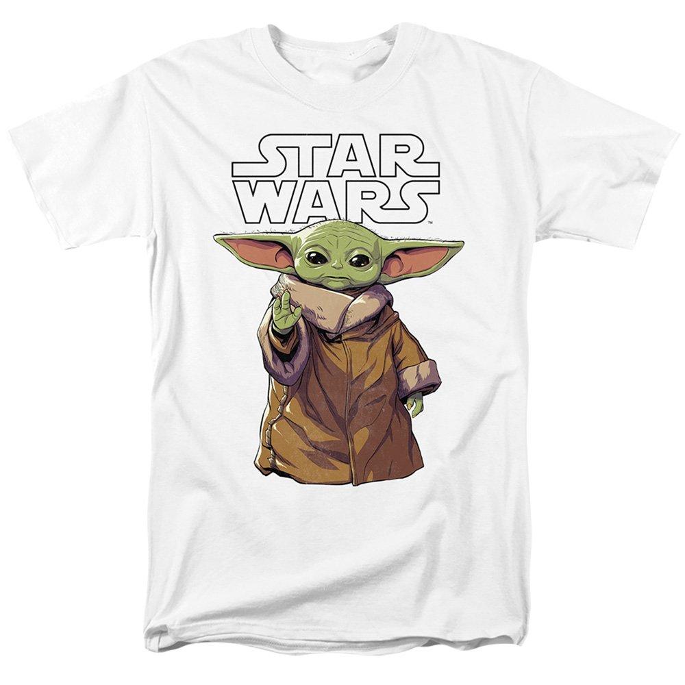 White - Front - Star Wars The Mandalorian Mens Calm Grogu T-Shirt