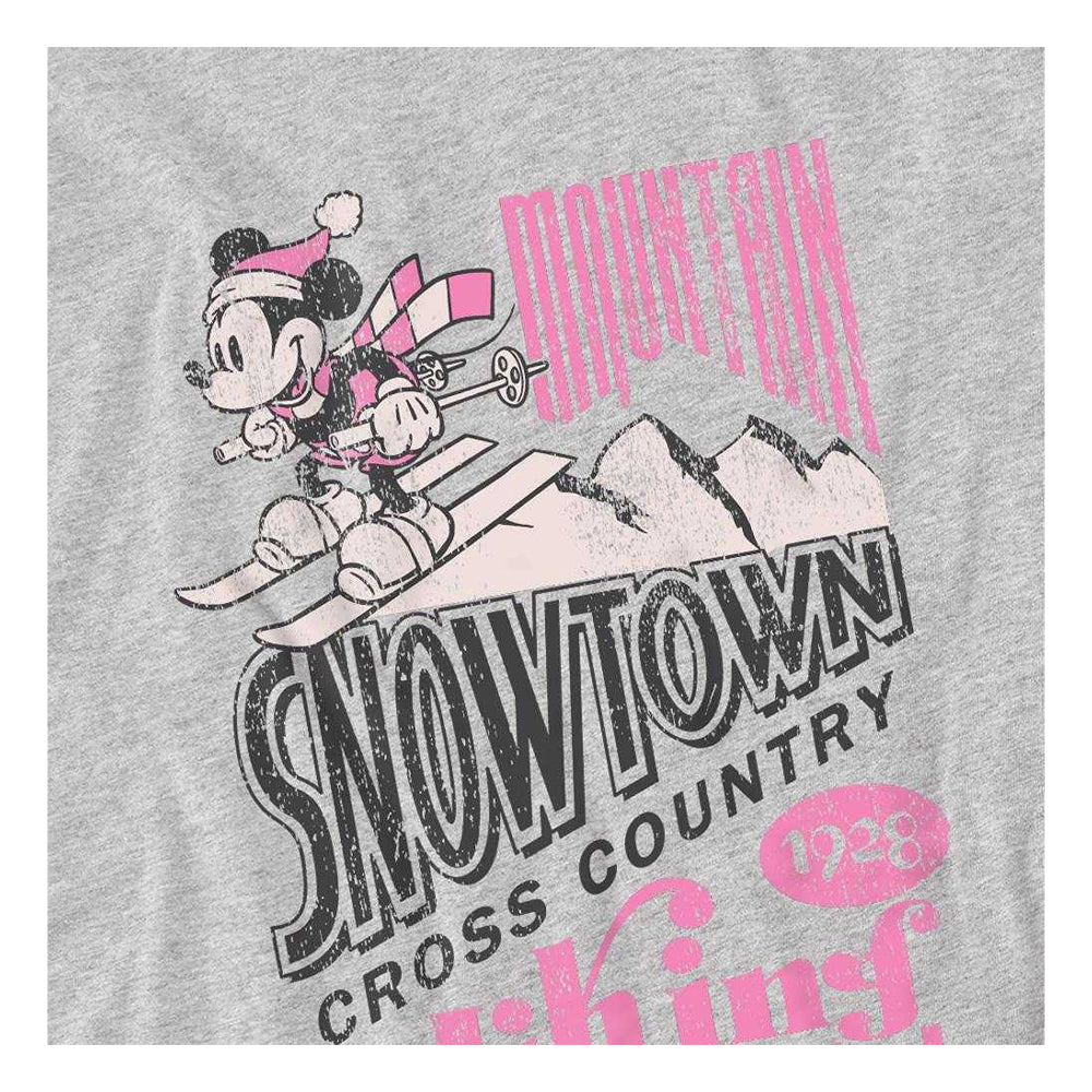 Athletic Heather - Side - Disney Childrens-Kids Snowtown Ski Mickey Mouse Sweatshirt