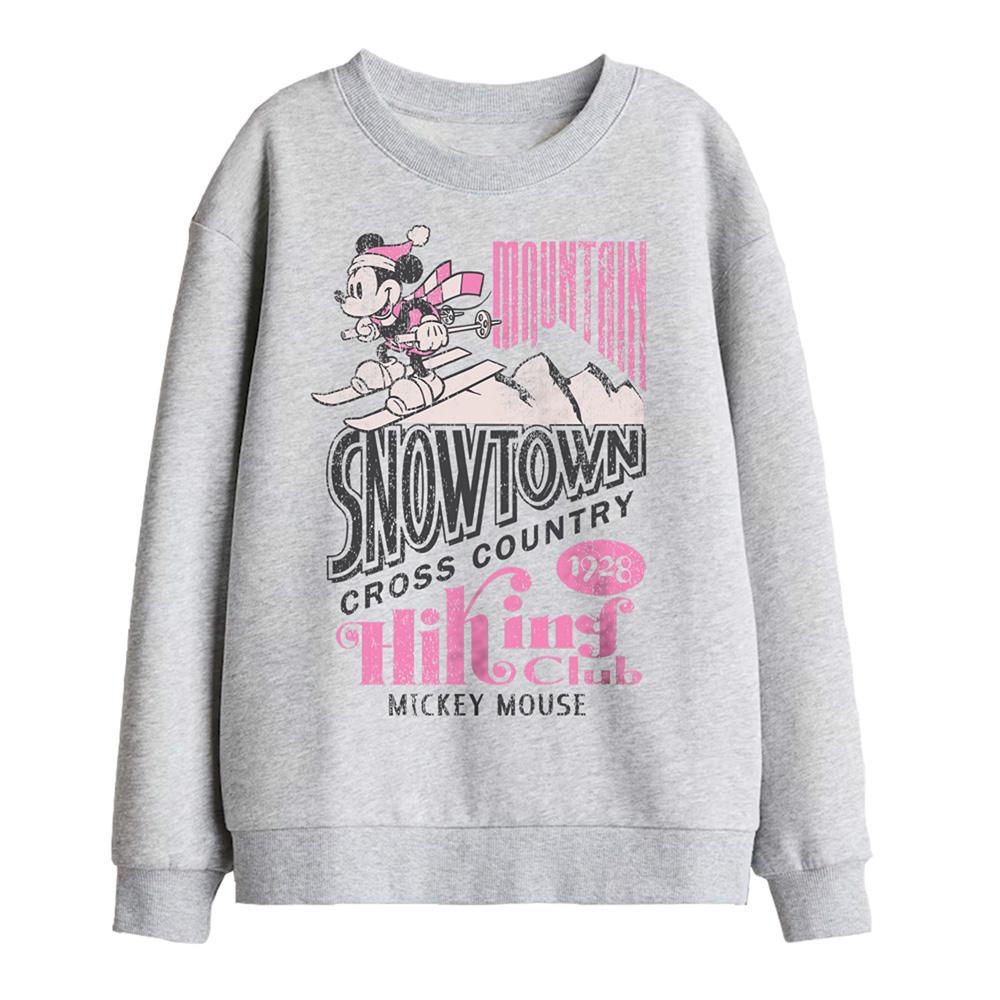 Athletic Heather - Front - Disney Childrens-Kids Snowtown Ski Mickey Mouse Sweatshirt