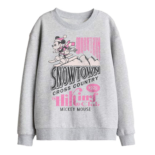 Athletic Heather - Front - Disney Childrens-Kids Snowtown Ski Mickey Mouse Sweatshirt