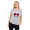 Heather Grey - Side - Disney Womens-Ladies Worlds Greastest Mum Minnie Mouse Fashion T-Shirt