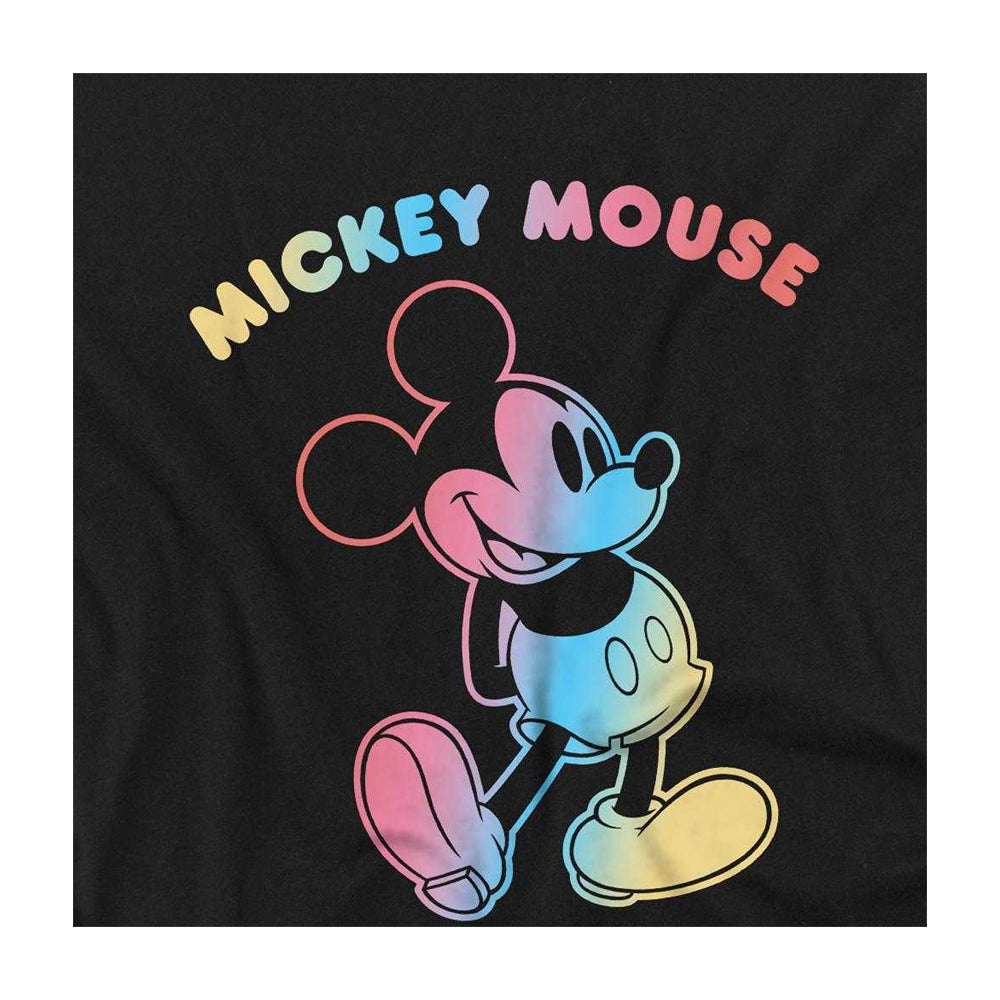 Black - Side - Disney Childrens-Kids Mickey Mouse Gradient Outline Sweatshirt