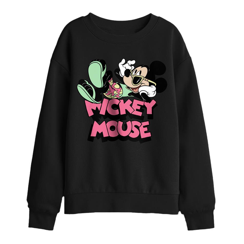 Black - Front - Disney Childrens-Kids Mickey Mouse Holiday Sweatshirt