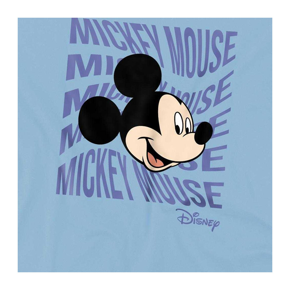 Light Blue - Side - Disney Childrens-Kids Mickey Text Head Sweatshirt