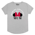 Heather Grey - Front - Disney Womens-Ladies Worlds Greastest Mum Minnie Mouse Fashion T-Shirt