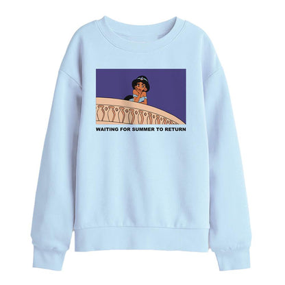 Light Blue - Front - Disney Princess Childrens-Kids Summer Return Sweatshirt