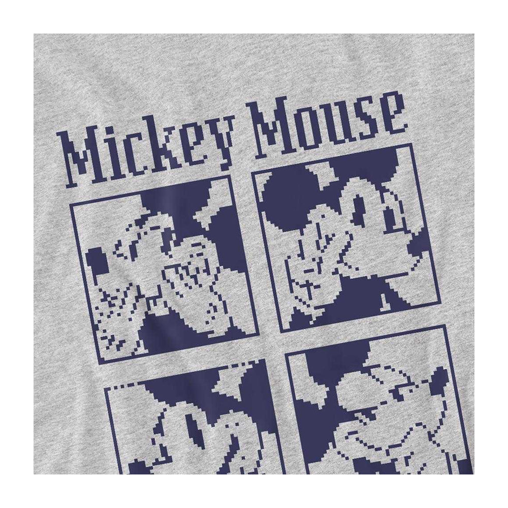 Athletic Heather - Side - Disney Childrens-Kids Mickey Mouse Pixelated Sweatshirt