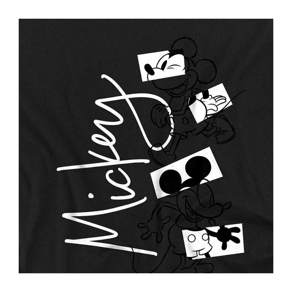 Black - Side - Disney Childrens-Kids Mickey Mouse Geometric Shapes Sweatshirt