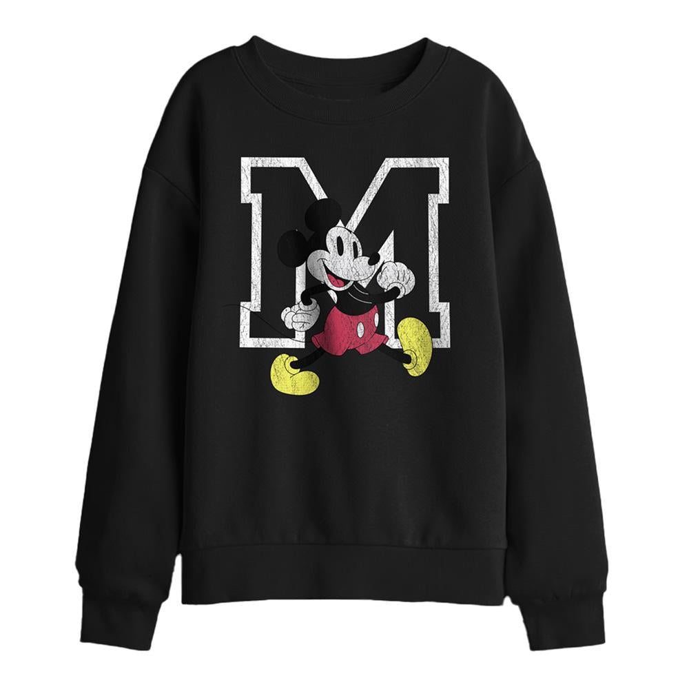 Black - Front - Disney Childrens-Kids Mickey Mouse Classic Walk Sweatshirt